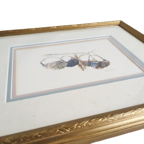 Vintage 1987 Signed Cynthia Hiatt Poole Farmhouse Baskets 15x12" Framed Print - Picture 4 of 7